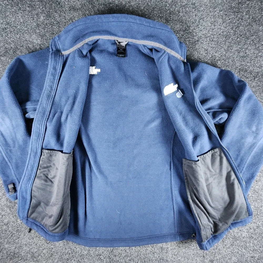 The North Face Jacket Men's M Blue Fleece Full Zip Outdoor‎ Hiking Coat